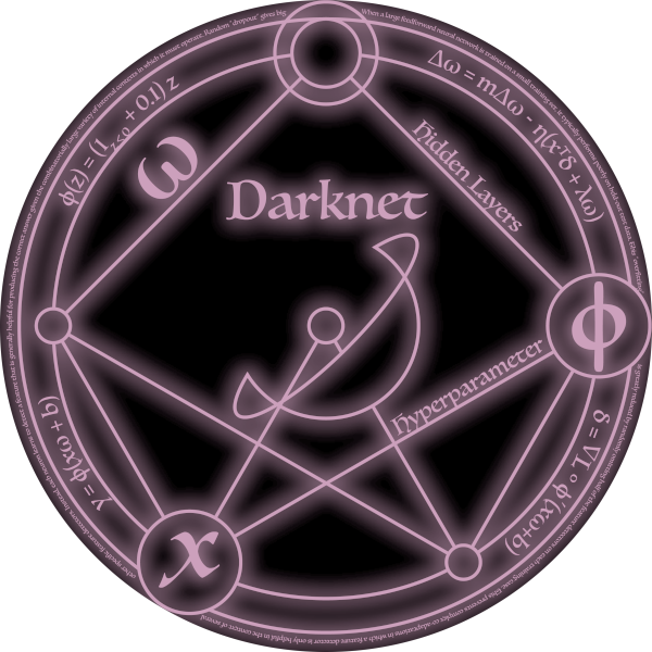 darknet circle logo on dark background