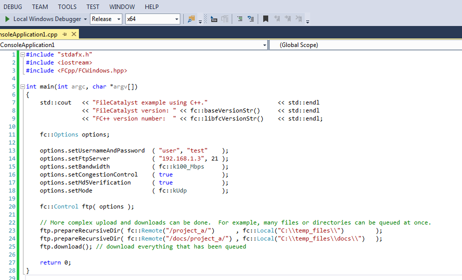 FileCatalyst C++ API