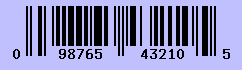 narrow barcode with blueish background