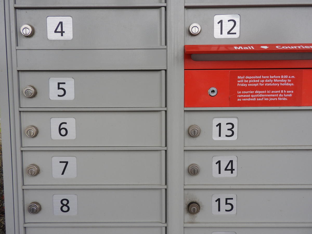 image of a Canadian community mailbox